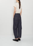 Raw Denim Wide Pants — Indigo
