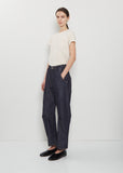 Raw Denim Wide Pants — Indigo