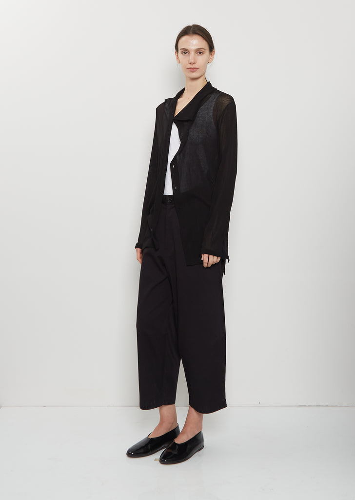 Asymmetric Cardigan with Collar