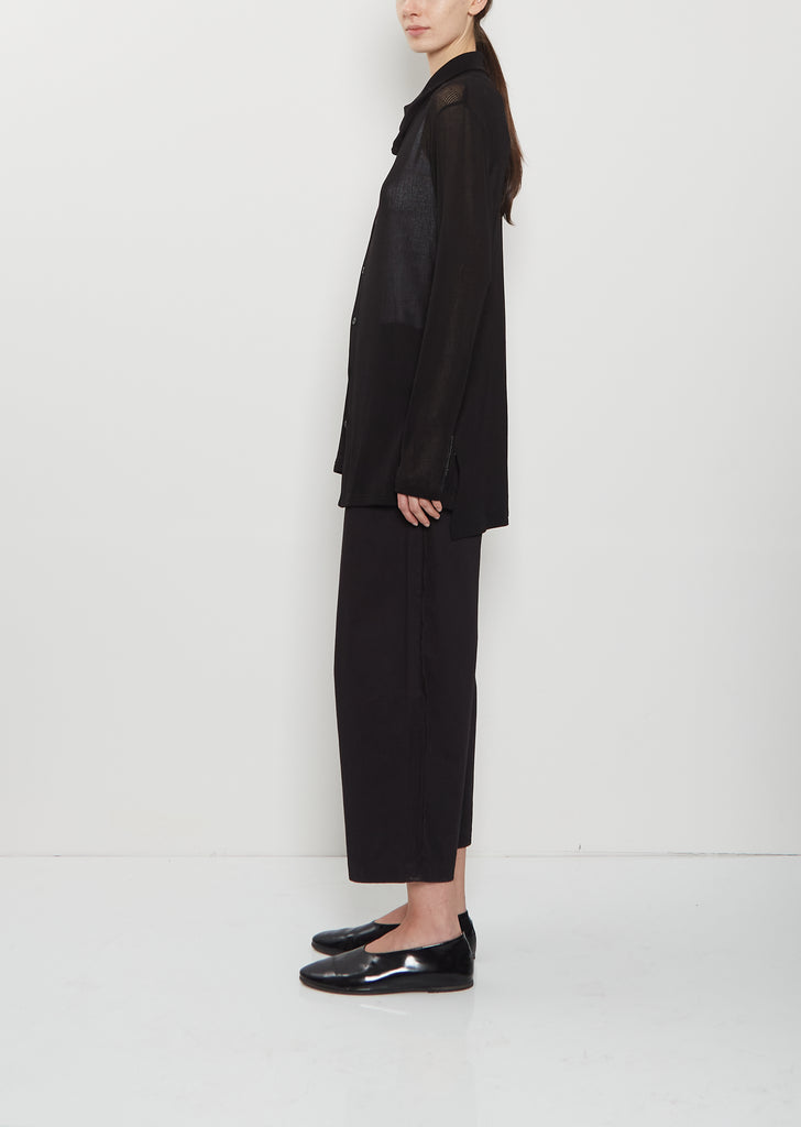 Asymmetric Cardigan with Collar