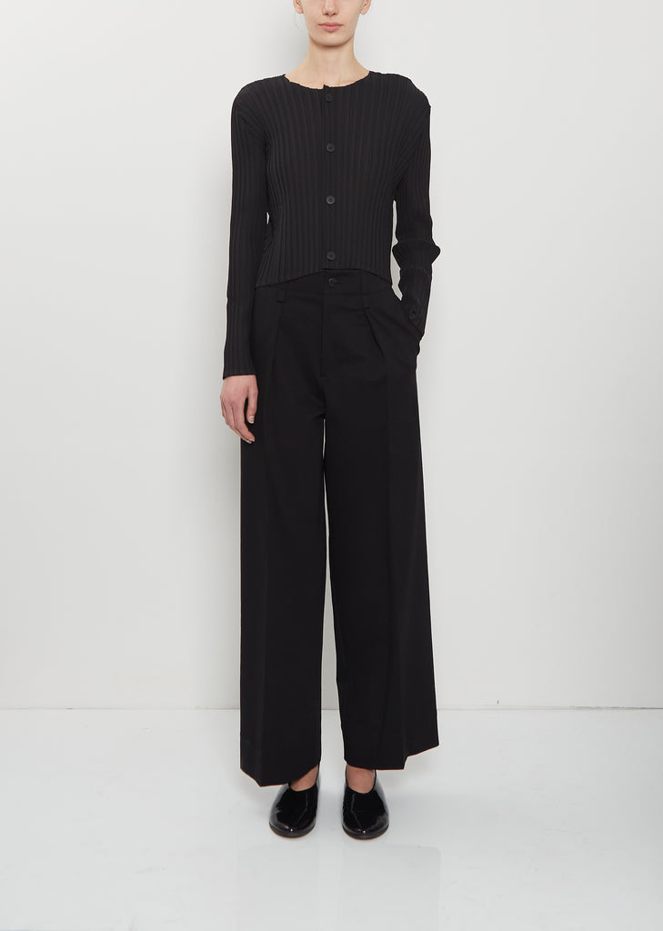 Simple Ensemble Cotton Pants — Black