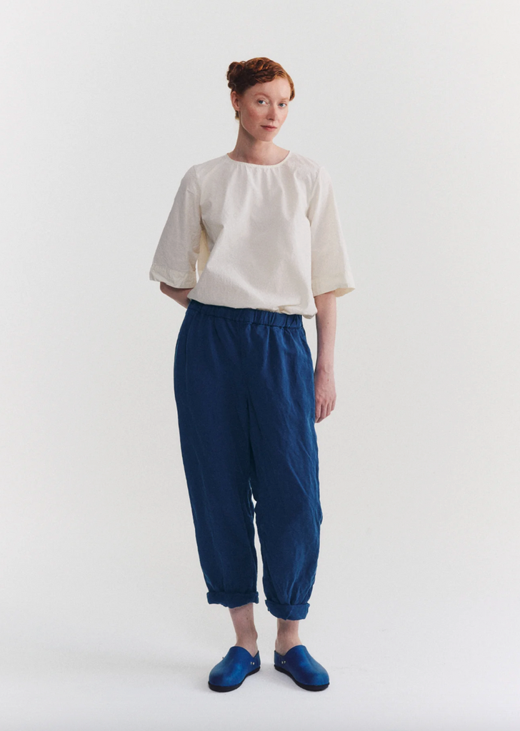 Fabi Linen Pant — Blue