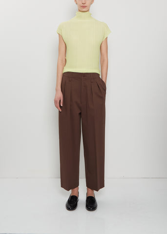 Simple Ensemble Cotton Pants — Dark Brown