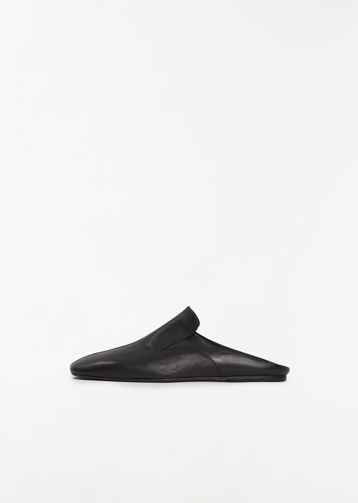 Leather Flat Mule