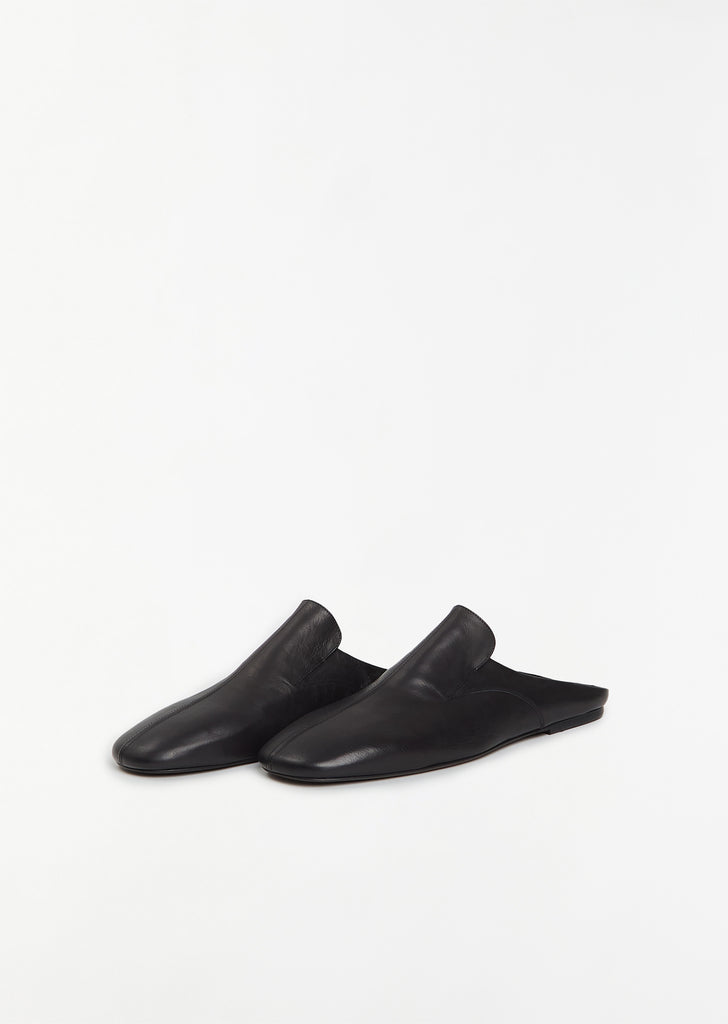 Leather Flat Mule