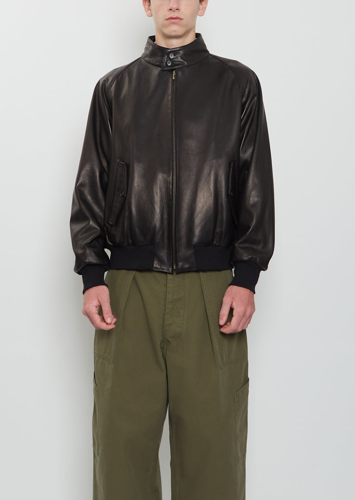 Leather Harrington Jacket