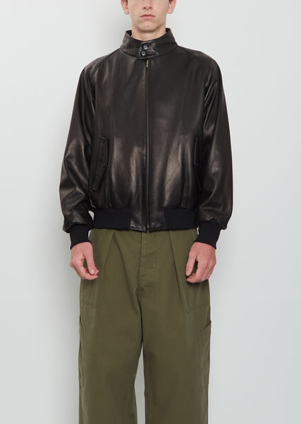 Leather Harrington Jacket – La Garçonne