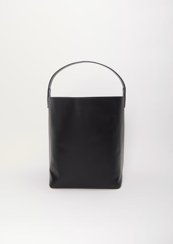 Leather Shoulder Bag — Black