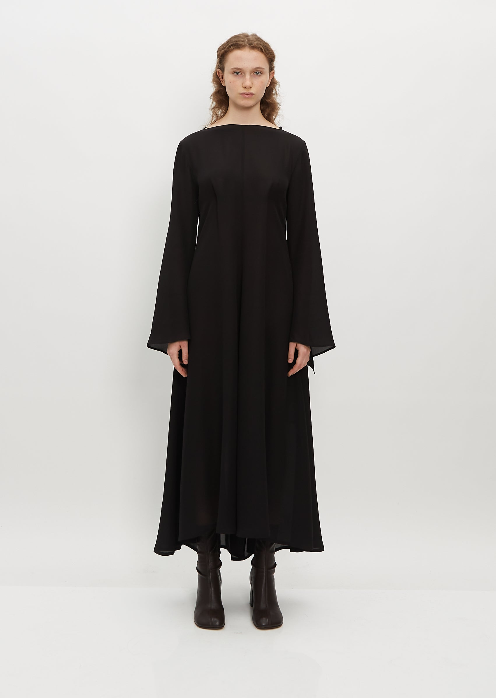 Layered Flared Silk Dress La Garonne Layered Flared Silk Dress La Garonne