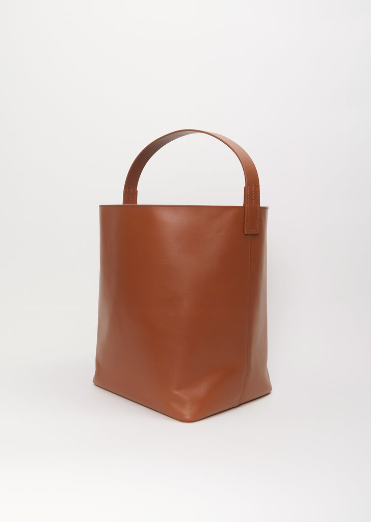 Leather Shoulder Bag — Brown