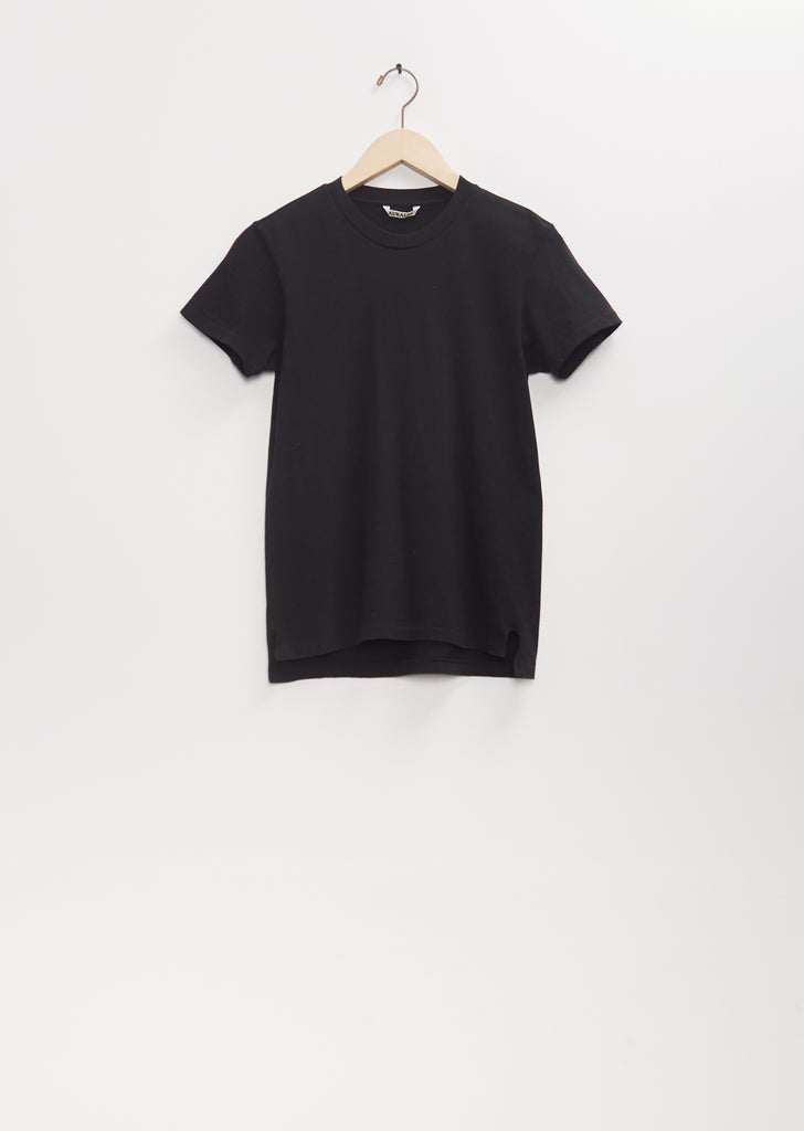 Cotton Seamless Crew Neck Tee — Black