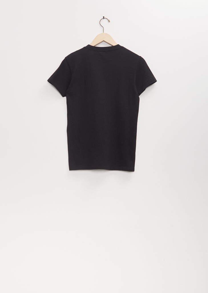 Cotton Seamless Crew Neck Tee — Black