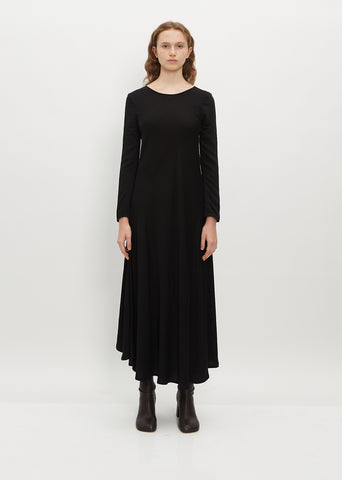 Bias Flare Satin Dress