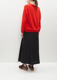 Super Fine Cashmere Silk Knit Skipper Polo - Red