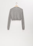 Super Fine Cashmere Silk Knit Henley — Top Gray