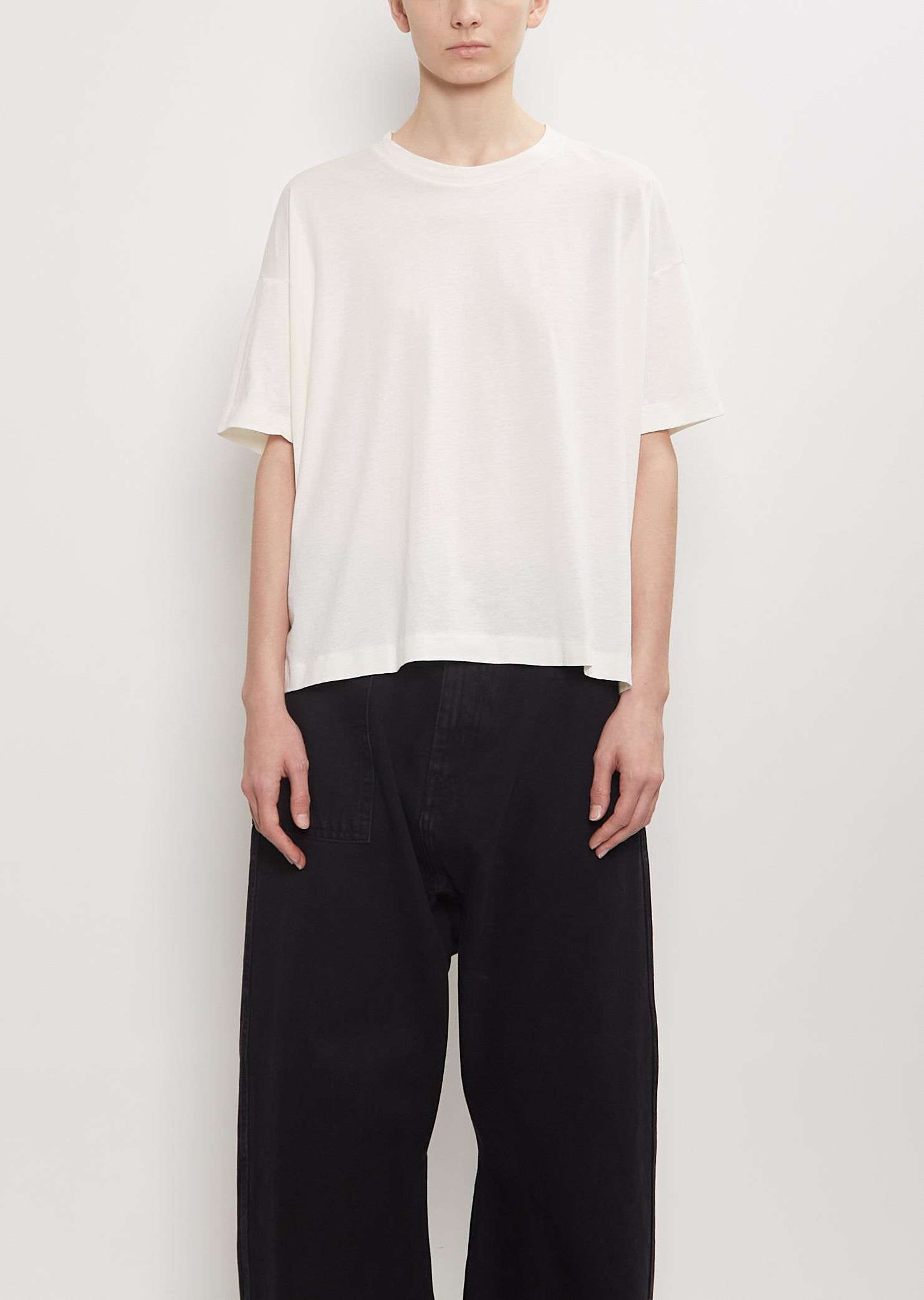 Cotton Tilly Oversized T-Shirt — Ivory – La Garçonne