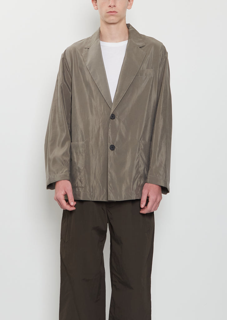 Silk Nylon Single Breasted Jacket