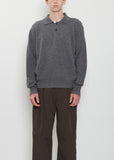 Extra Fine Wool Knit Polo — Grey