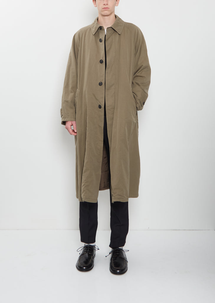 Cotton Rayon Vintage Padded Balmacaan Coat