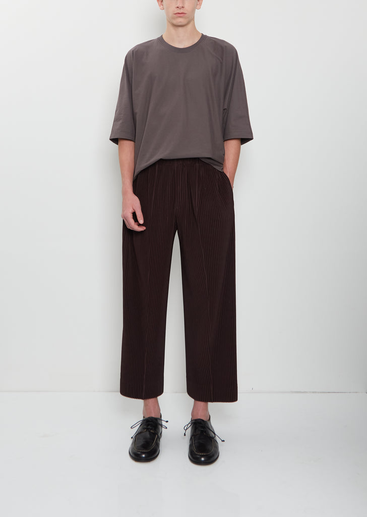 Straight Pleated Pants