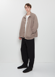 Pleated Buttons Blouson — Riverside Grey
