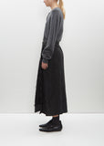 Paneled Pleated Skirt — Black / Grey