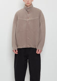 Pleated Buttons Blouson — Riverside Grey