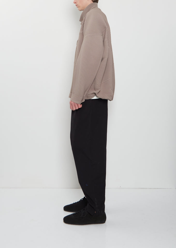 Pleated Buttons Blouson — Riverside Grey