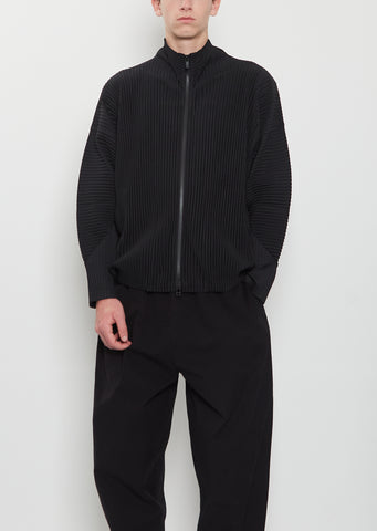 Pleated Zip Blouson