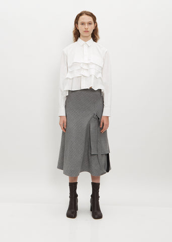 Oversized Pocket Striped Skirt