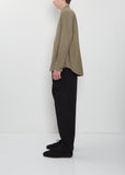 Basic Cotton Shirt — Khaki Green