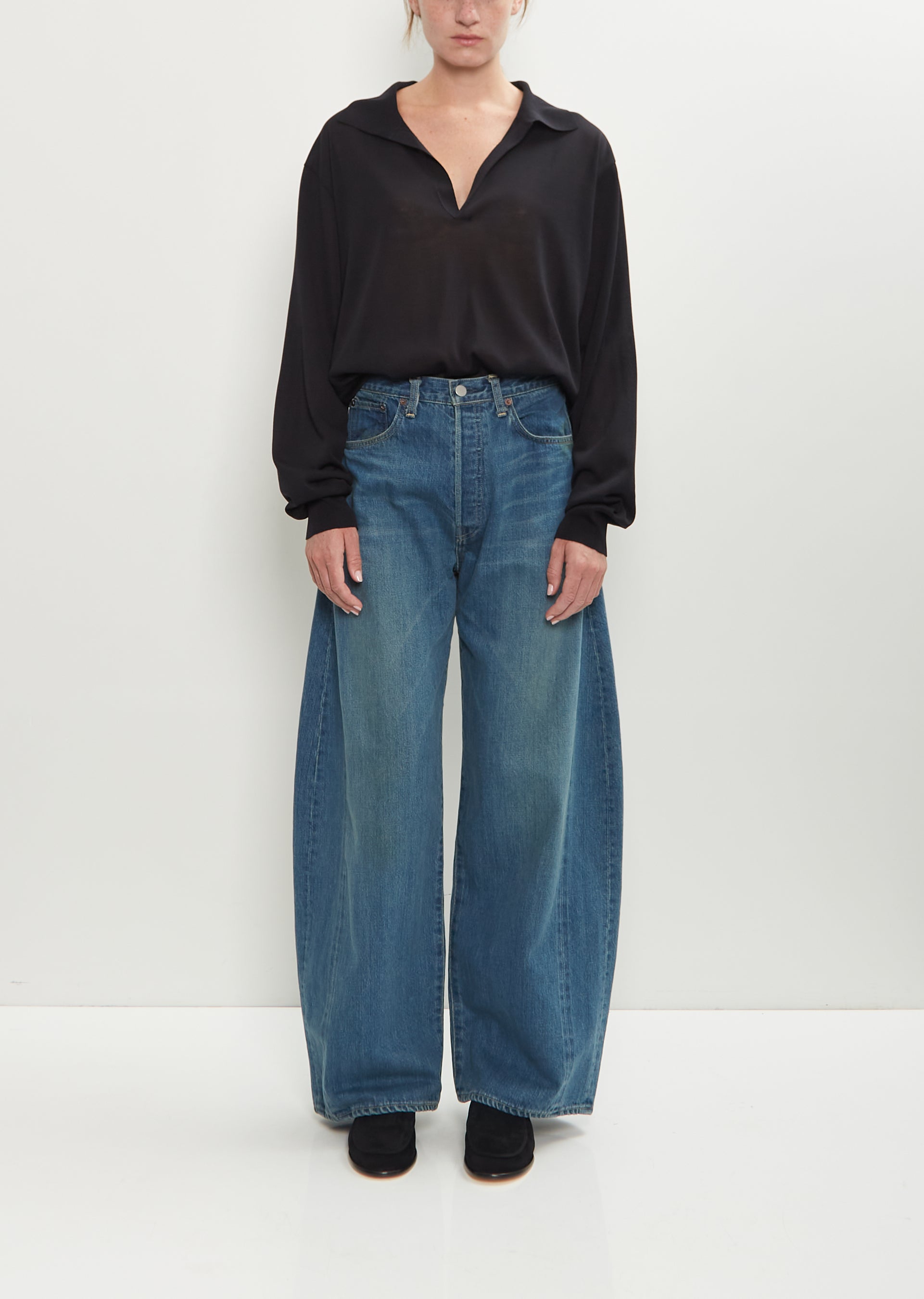 Deformation Wide Denim Jeans — Indigo – La Garçonne