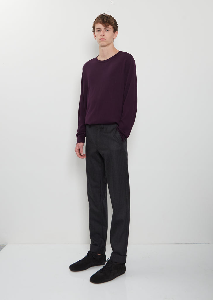 Suede Trainer — Black