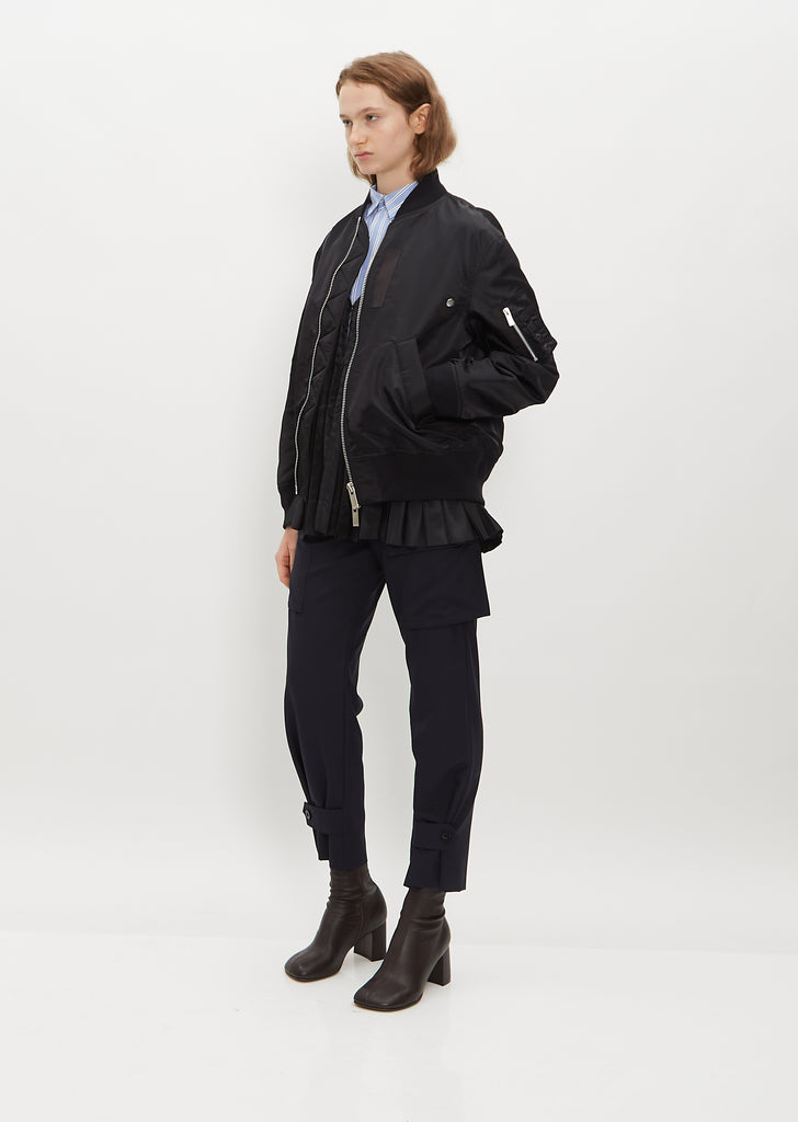 Arm Pocket Twill Jacket - Black