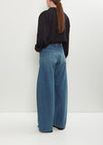 Deformation Wide Denim Jeans — Indigo