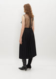 Cotton Poplin Asymmetric Stripe Skirt