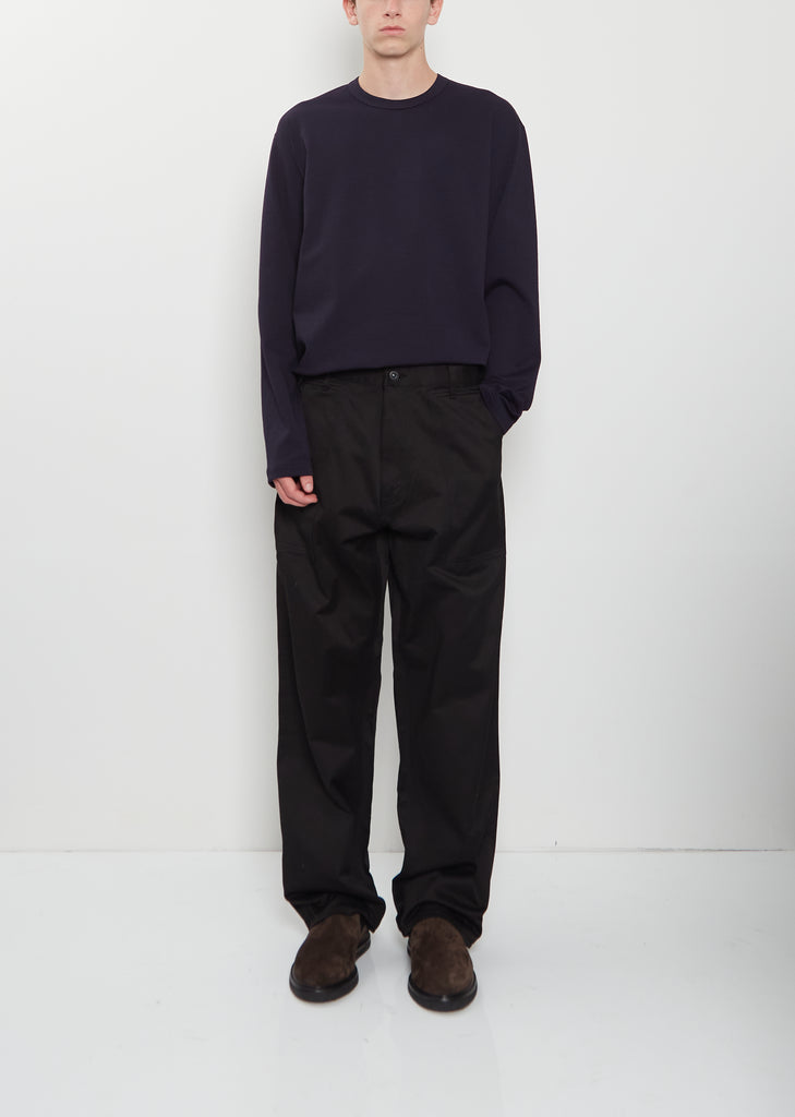 Patch Pockets Cotton Pants