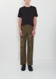 Washed Baggy Bleached Baker Pants — Khaki Brown