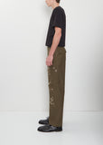 Washed Baggy Bleached Baker Pants — Khaki Brown