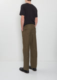 Washed Baggy Bleached Baker Pants — Khaki Brown