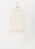 Silk Cashmere Johnny Sweater — White