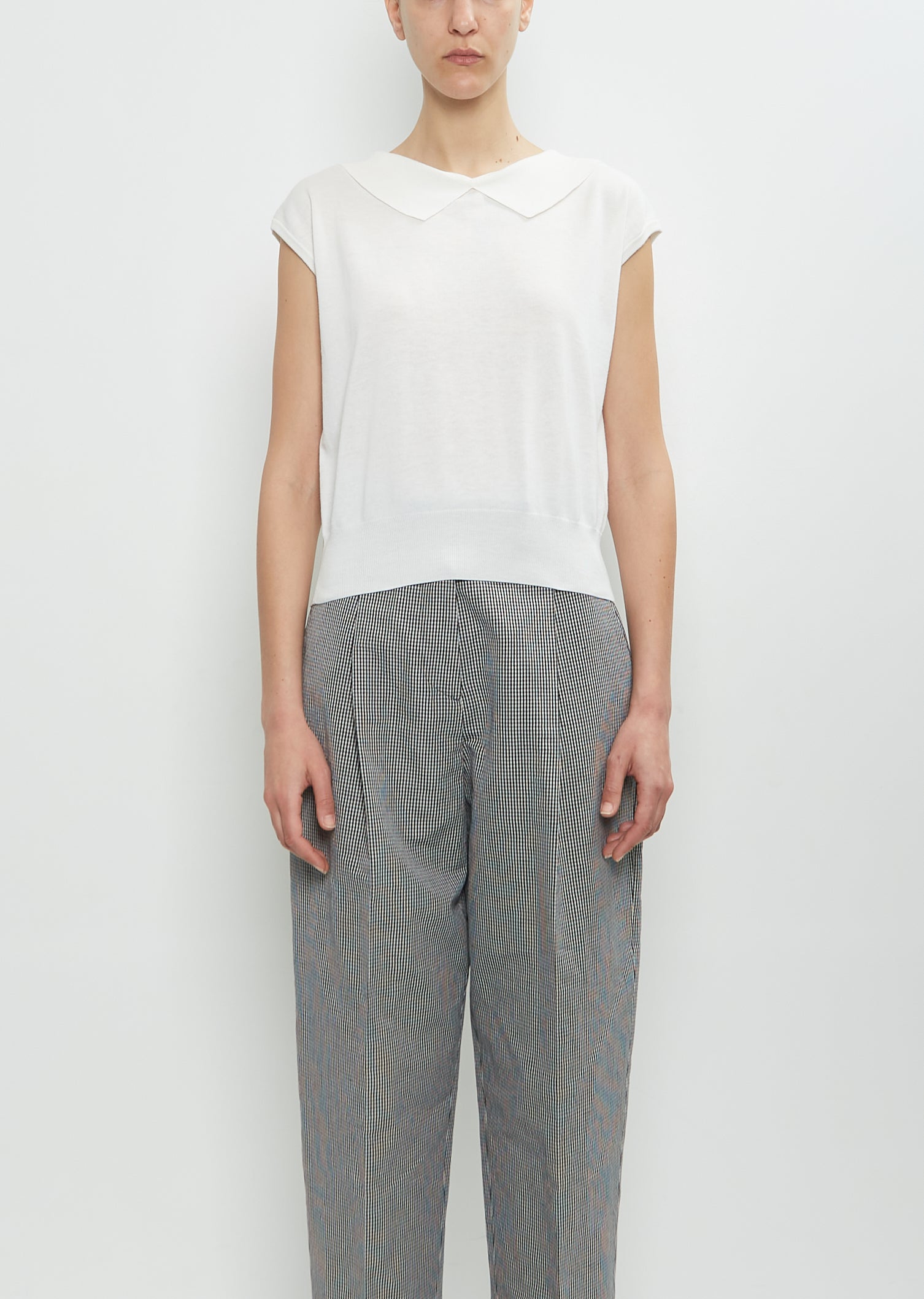 Cotton Linen Collared Vest – La Garçonne