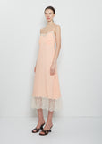 Silk Blend Lace Trim Slip Dress — Clementine