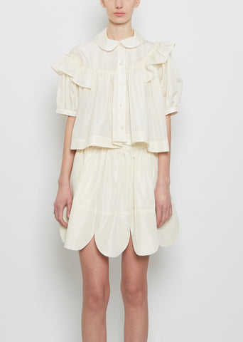 Puff Sleeve Cropped Shirt