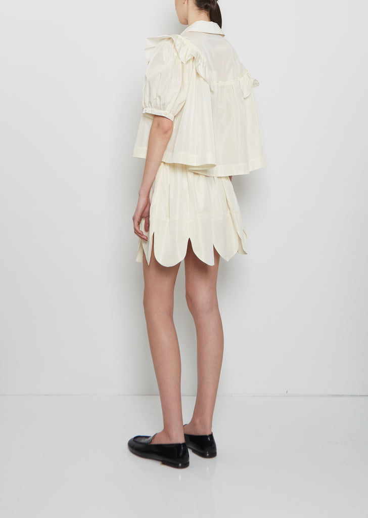 Puff Sleeve Cropped Shirt