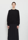 Hepburn Cashmere Crewneck — Black