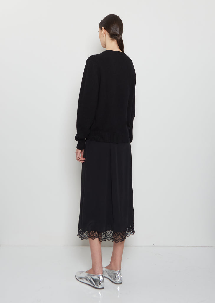 Hepburn Cashmere Crewneck — Black