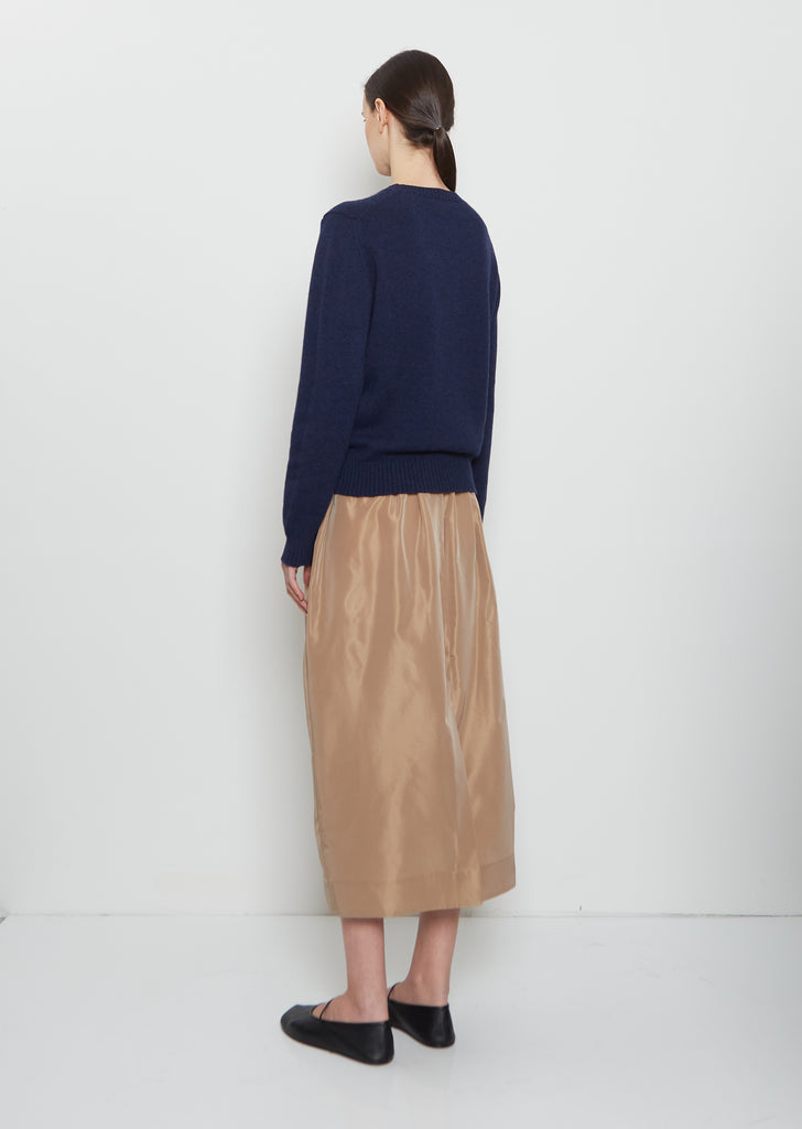 Hepburn Cashmere Crewneck — Ink Marl