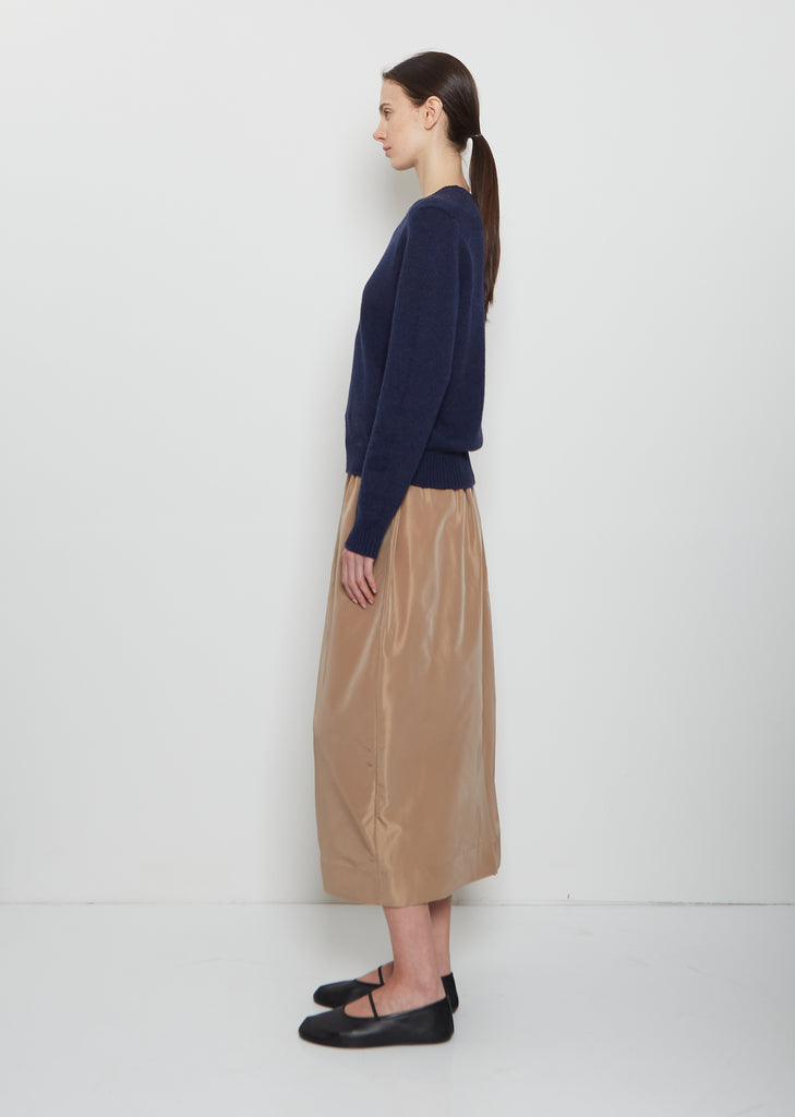 Hepburn Cashmere Crewneck — Ink Marl