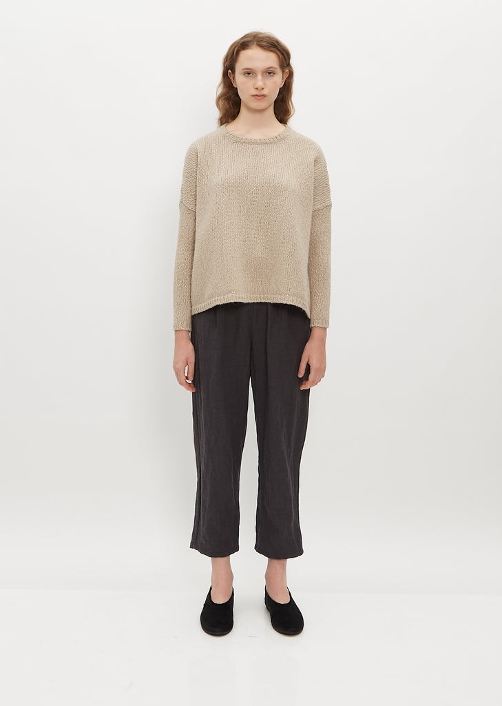 Pullover Wool Cotton Sweater — Ecru